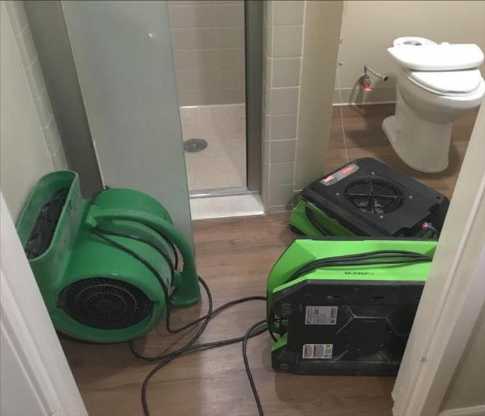 SERVPRO equipment in bathroom